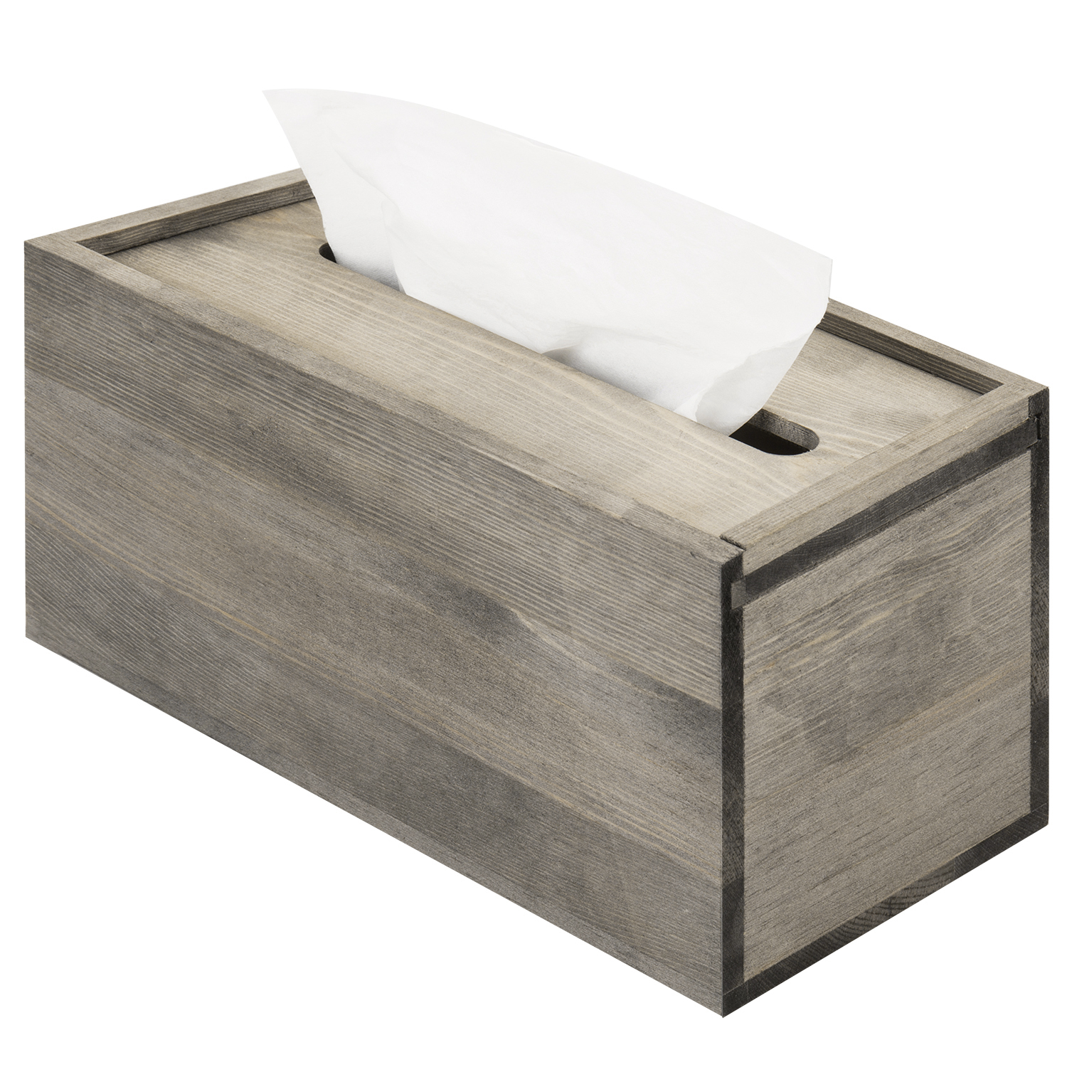 rectangular tissue box cover wood